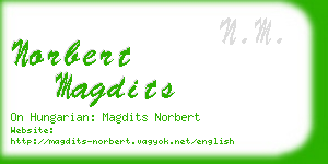 norbert magdits business card